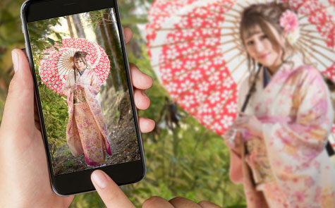 携帯写真、動画撮影自由 